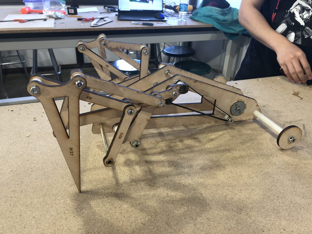 Final Jansen linkage walker, other side view