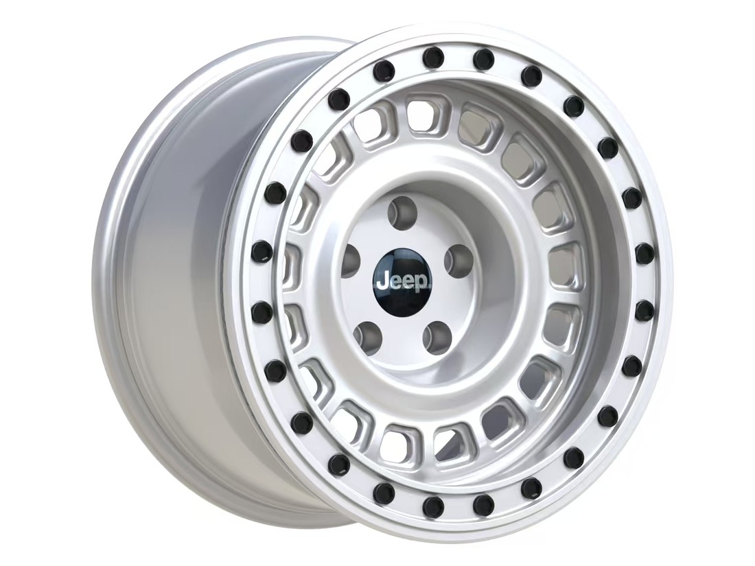 CAD render of the earlier 5-lug version of the wheel, three-quarter view